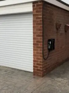 EV Charger on side of garage